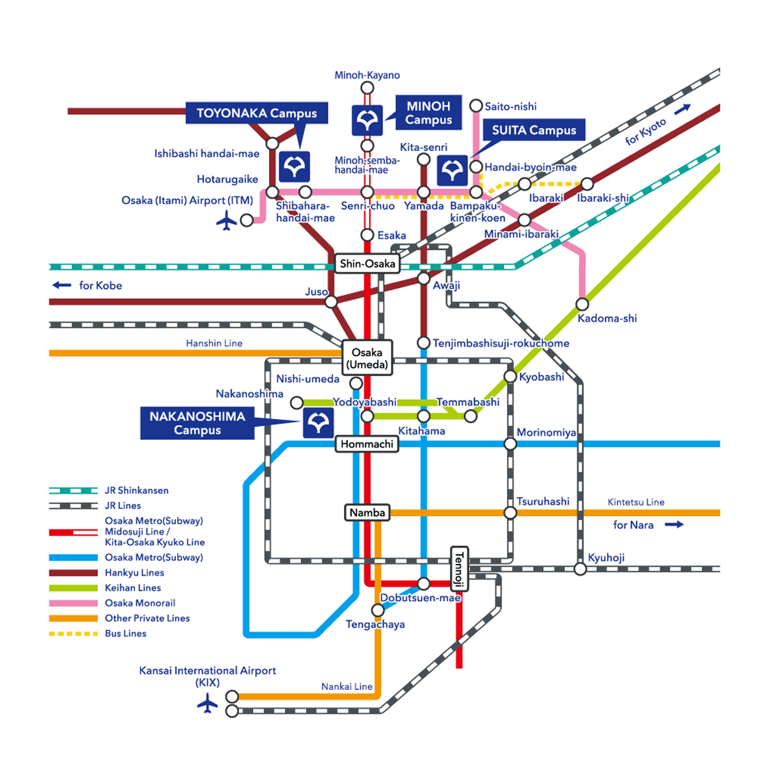 Access Map to the University of Osaka
